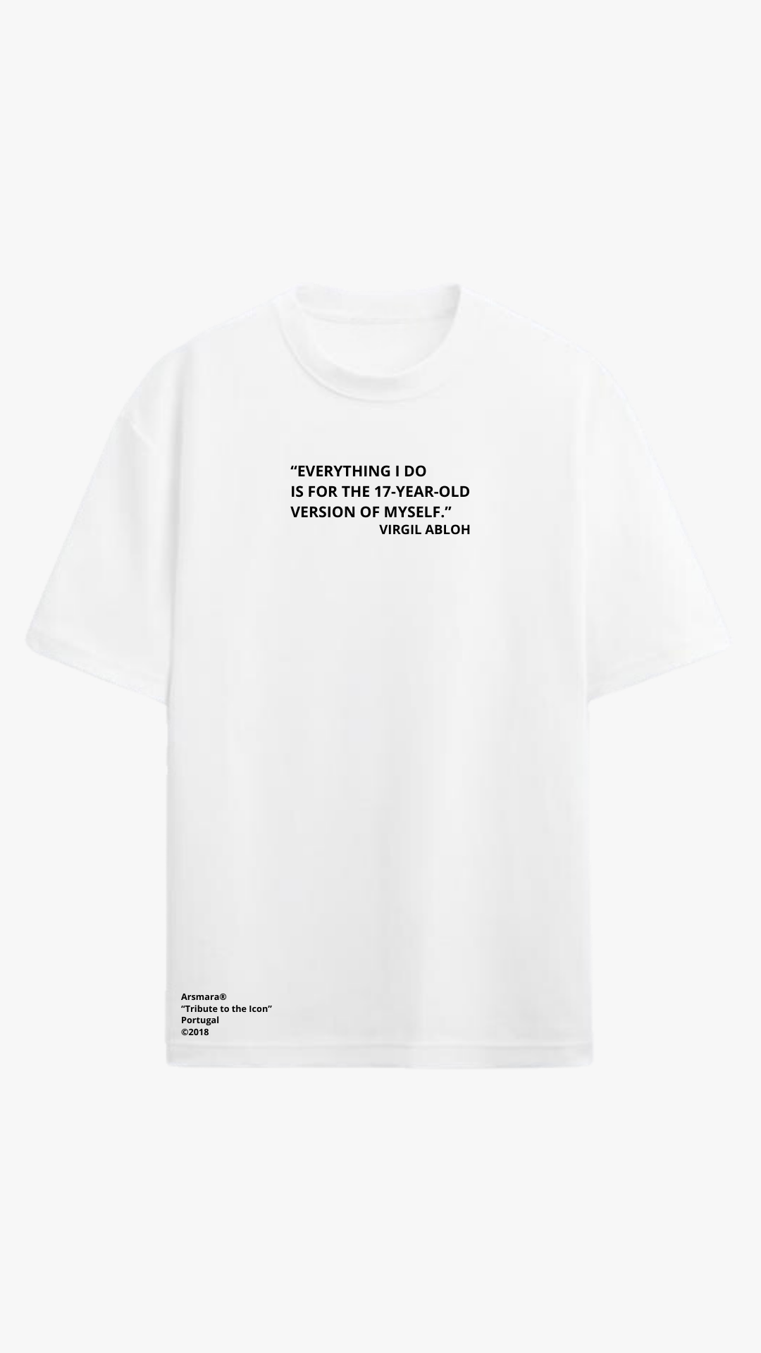 Virgil Tribute T-shirt Branca Oversize
