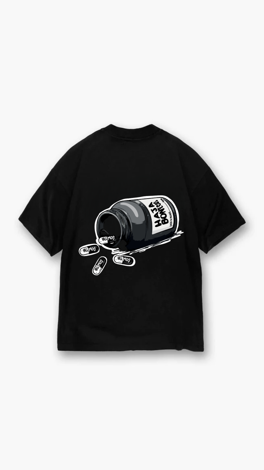 T-shirt Preto Haja Bonecos - OS PRIMOS