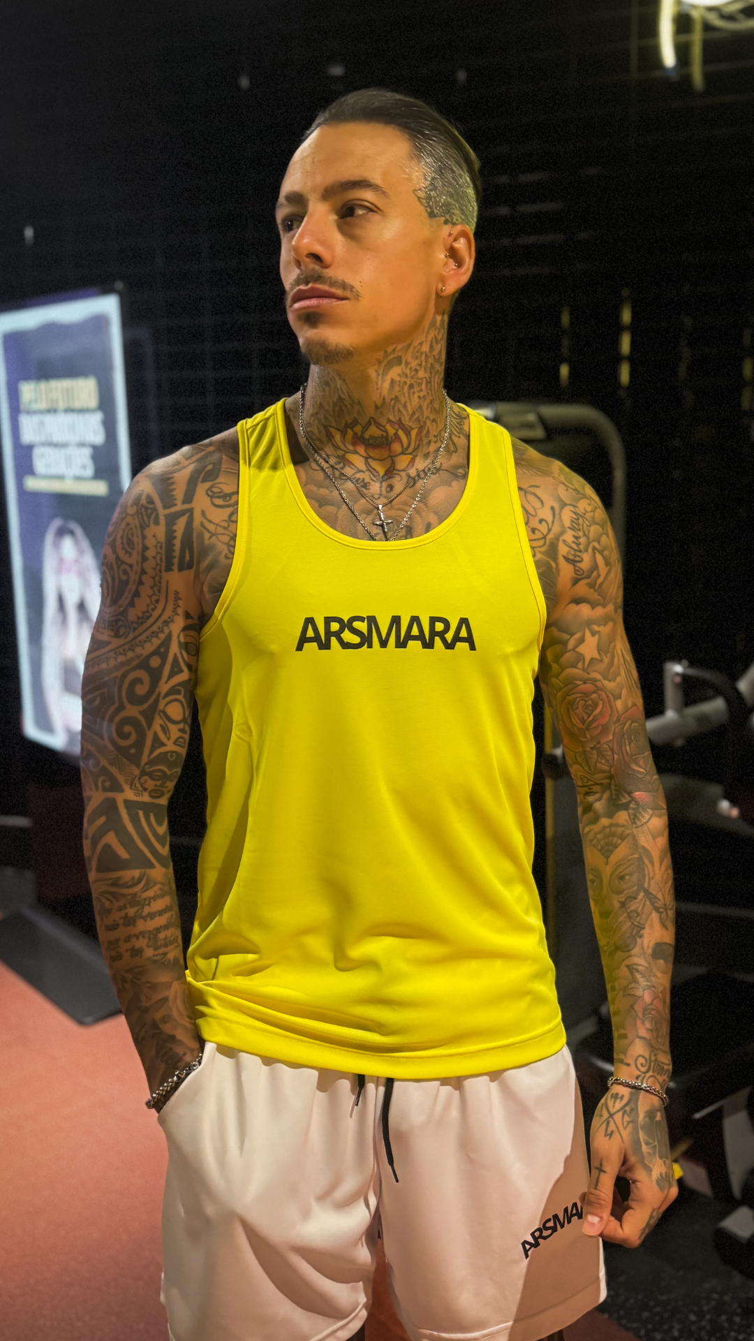 T-shirt Alças Amarela
