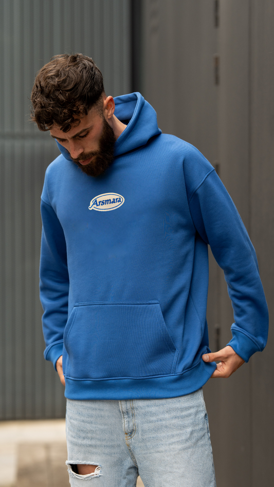 Hoodie Retro Royal Blue