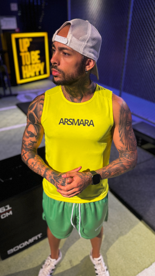 T-shirt Sem Manga Amarela