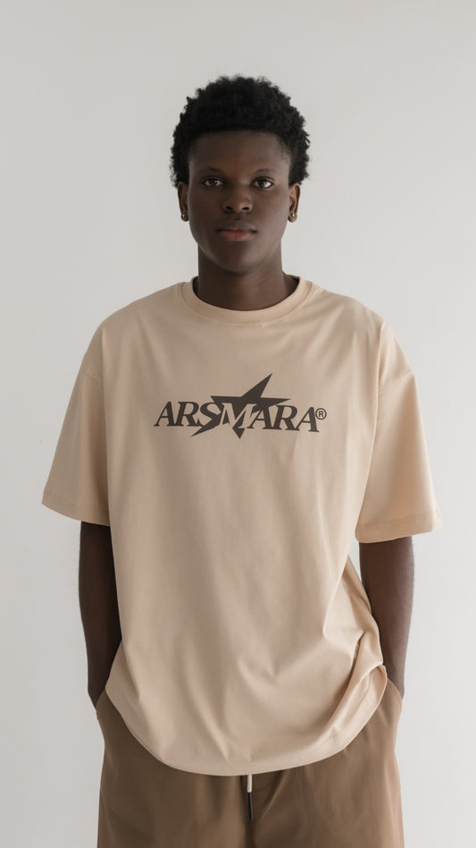 T-shirt Bege Logo ARSMARA