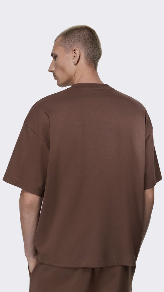T-shirt Castanha Oversize Básica