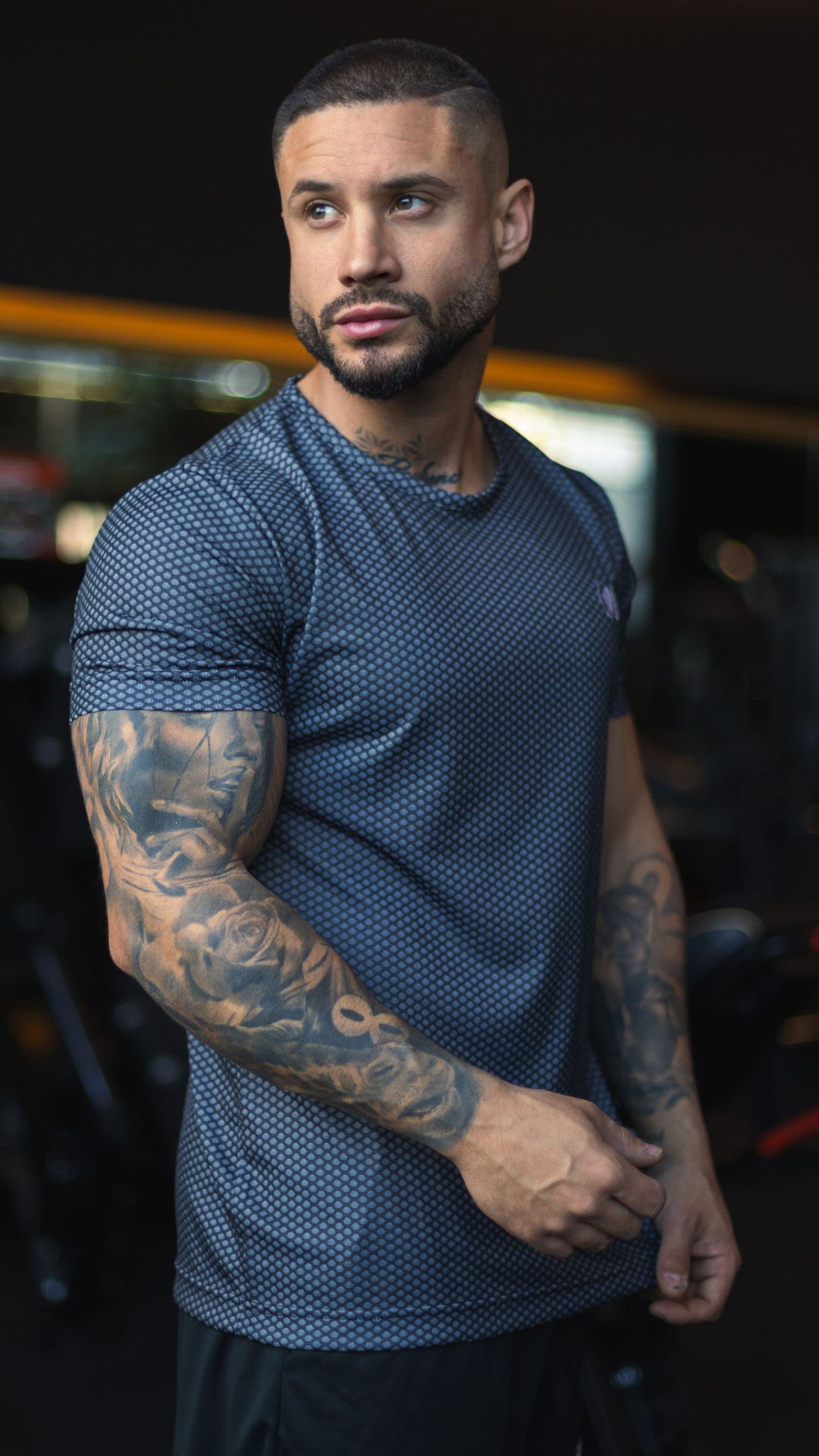 T-shirt Técnica Branca/Azul