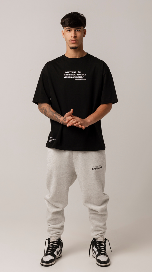 Virgil Tribute T-shirt Preto Oversize