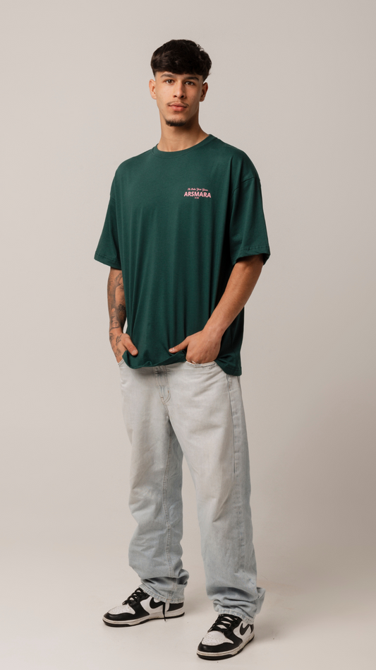 T-shirt NRYG Green/Pink Oversize