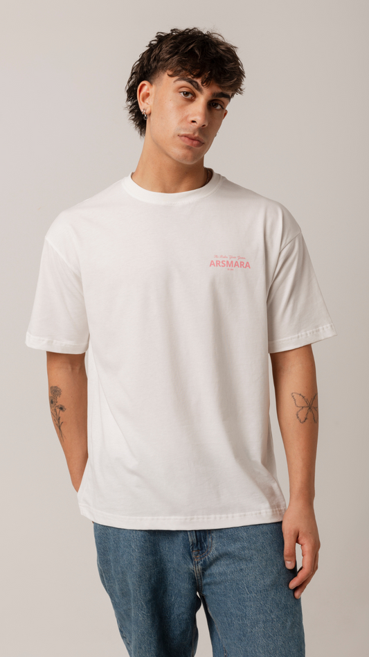 T-shirt NRYG White/Pink Oversize