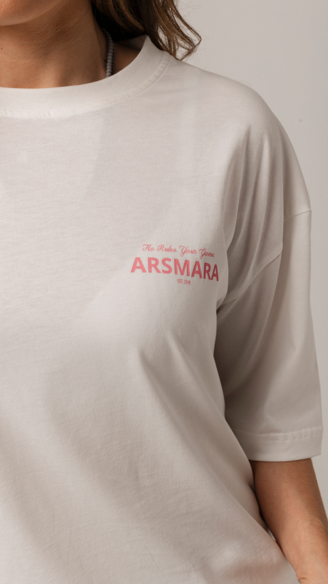 T-shirt NRYG White/Pink Oversize