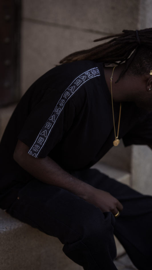 T-shirt TAPERED Preta