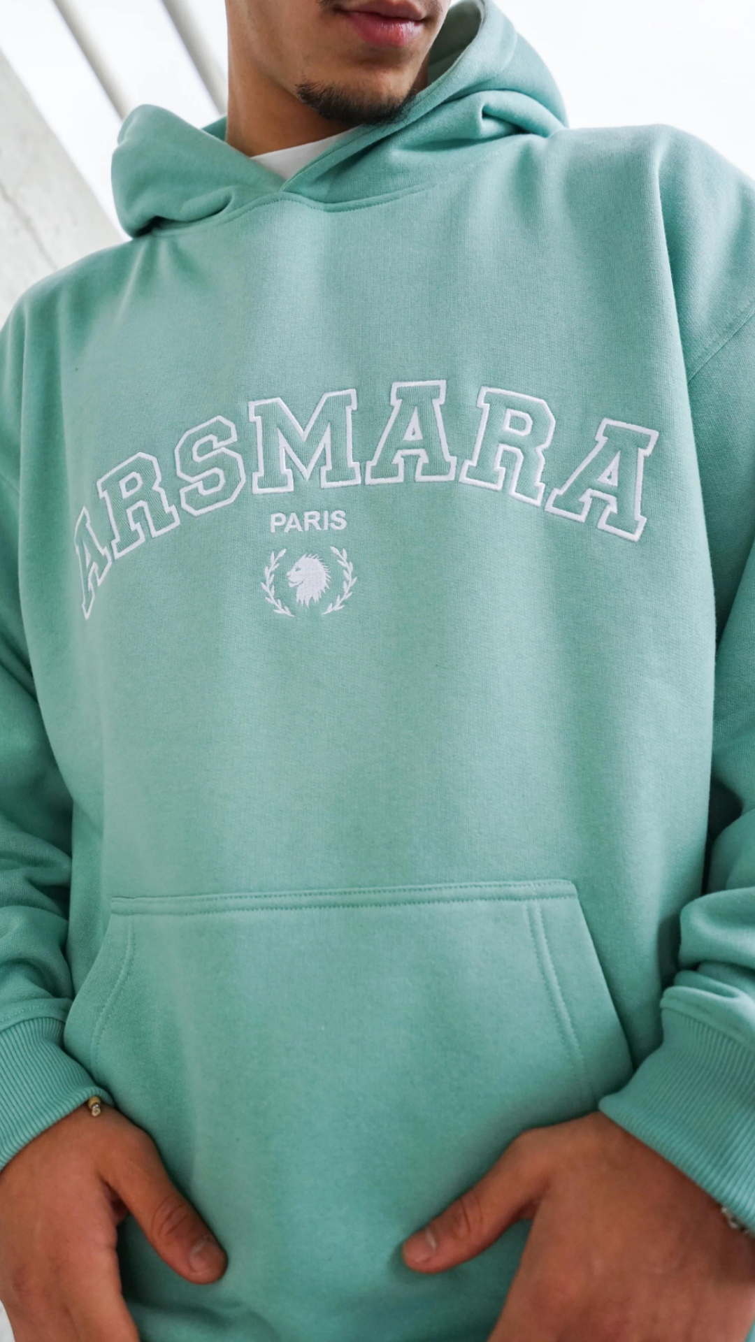 Hoodie Curved Verde