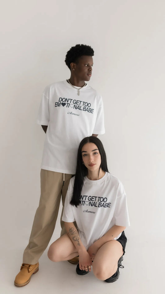 T-shirt Branca Don´t get to Emotional