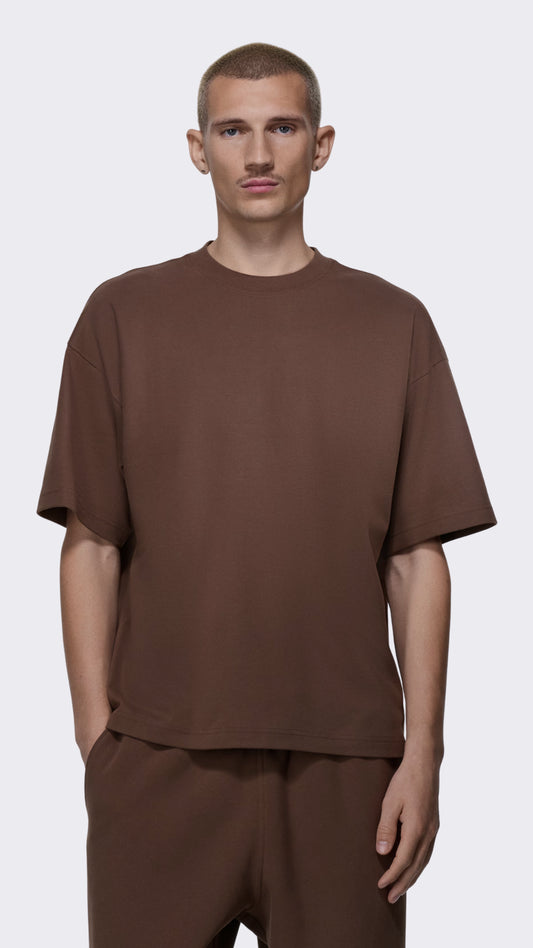 T-shirt Castanha Oversize Básica