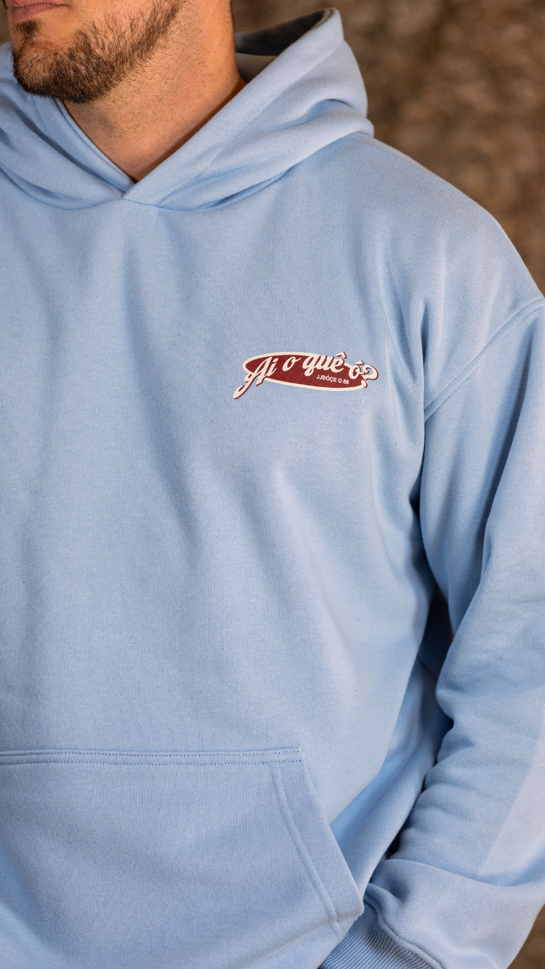 Hoodie Azul LEVASTE CUM PAU? - JJBóçe