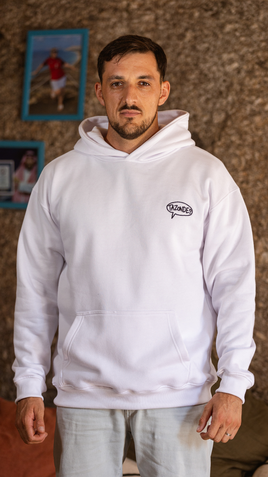 Hoodie Branco TAZONDE? - JJBóçe