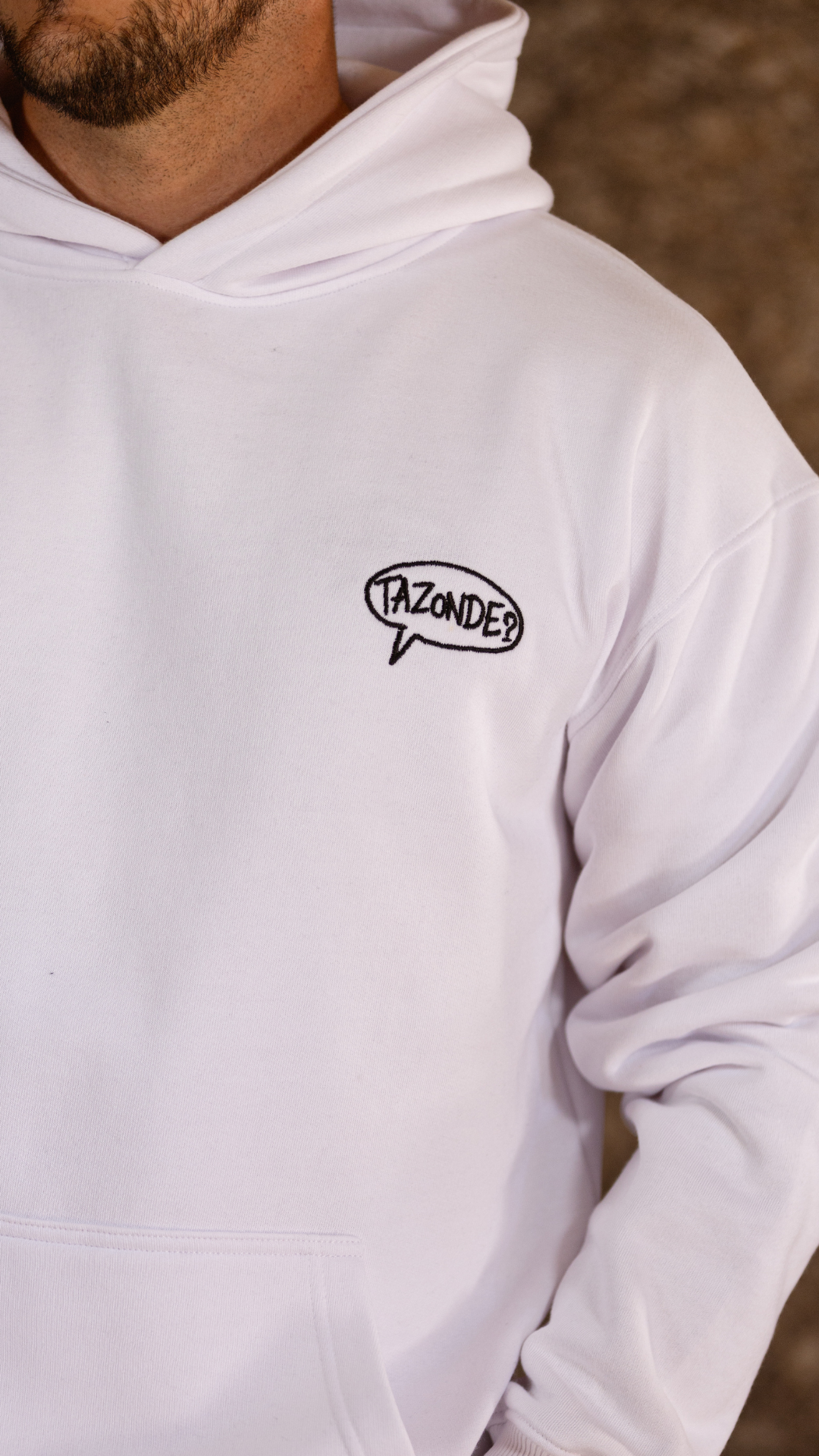 Hoodie Branco TAZONDE? - JJBóçe