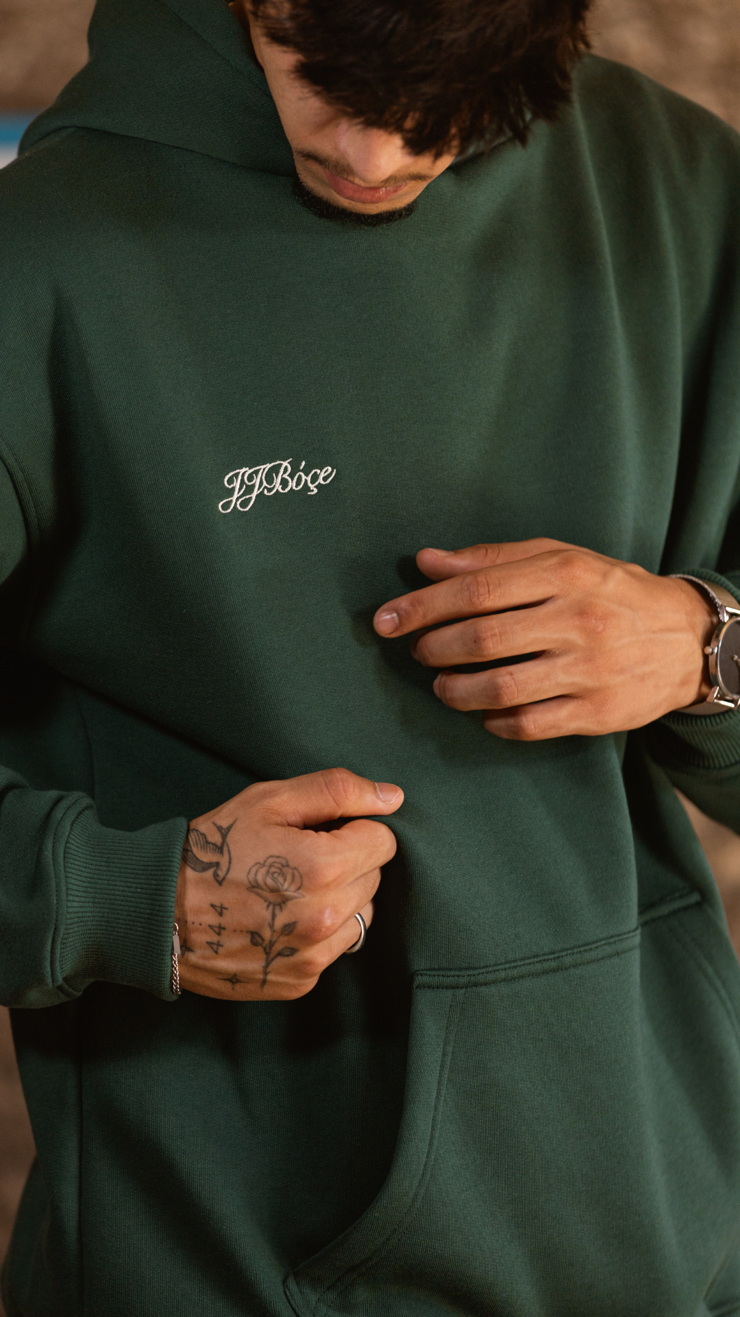 Hoodie Verde TU ÉS BIG! - JJBóçe