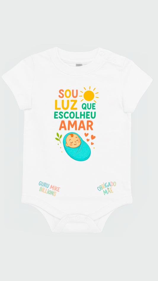 Baby body “Sou Luz que Escolheu Amar”