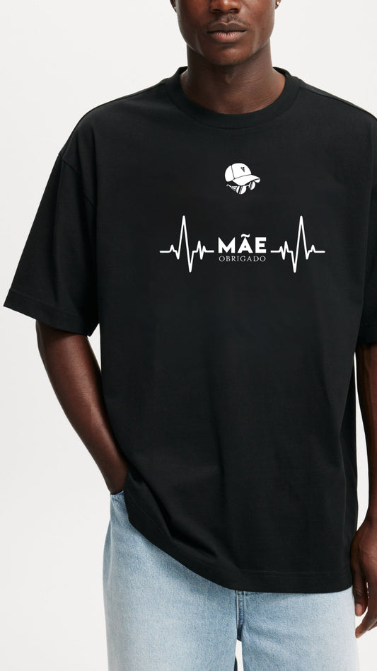 T-shirt Preta Obrigado Mãe