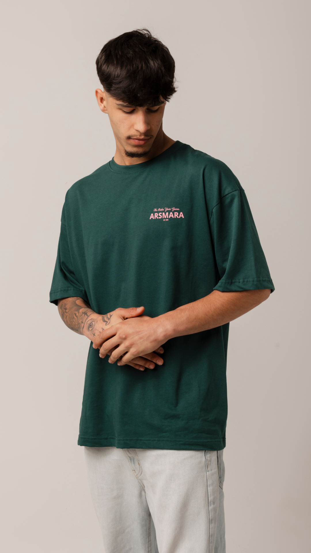 T-shirt NRYG Green/Pink Oversize