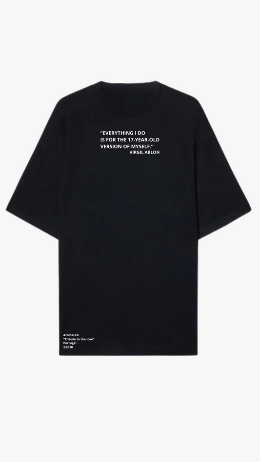 Virgil Tribute T-shirt Preto Oversize
